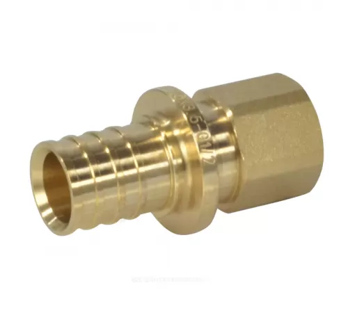 Муфта для PE-X труб аксиальная латунь Дн 25х3/4" ВР РОС