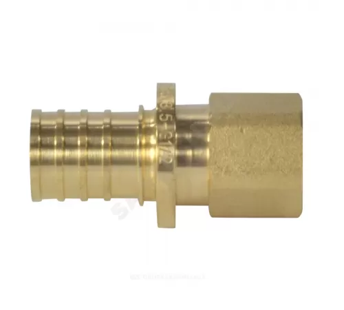 Муфта для PE-X труб аксиальная латунь Дн 25х3/4" ВР РОС