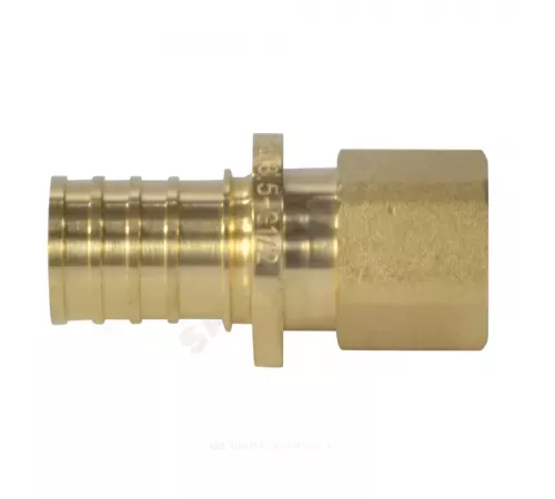 Муфта для PE-X труб аксиальная латунь Дн 16х1/2" ВР РОС