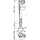 Арматура для бачка наливная 1/2" нижнее подключение Alca Plast A18-1/2"