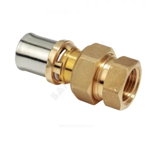 Муфта разъемная для МП/PE-X труб латунь пресс Дн 26х3/4" ВР RM18 Giacomini RM18Y049
