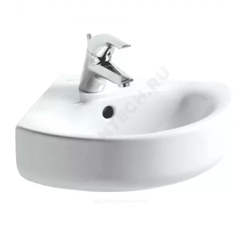 Умывальник угловой подвесной Connect Spare Arc 45 1 отверстие под смеситель по центру Ideal Standard E793101 Умывальник угловой подвесной Connect Spare Arc 45 1 отверстие под смеситель по центру Ideal Standard E793101
