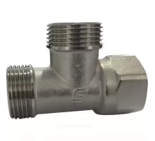 Тройник латунь никель Ду 20 (3/4") НР/НР/ВР SantechSystems