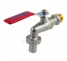 Кран шаровой водоразборный латунь со штуцером 1019 Euro Ду 15 Ру16 НР/штуц G1/2" рычаг L=133мм Aquasfera 1019-01.