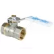Кран шаровой латунь никель 1101 Standard Ду 25 Ру25 ВР полнопроходной рычаг белый Aquasfera 1101-03 .