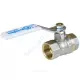 Кран шаровой латунь никель 1101 Standard Ду 25 Ру25 ВР полнопроходной рычаг белый Aquasfera 1101-03 .
