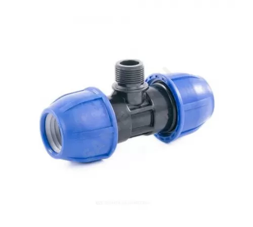 Тройник компрессионная ПЭ Дн 40х1 1/4"х40 НР Ру16 VALFEX 1210024011440