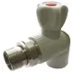 Кран шаровой PP-R серый Дн 25х3/4" НР угловой для радиатора VALFEX 10148025Г