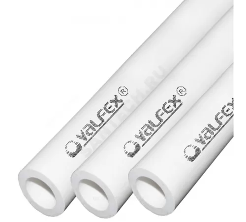 Труба PP-R белая Дн 110х18,3 Ру20 SDR6 Т<80С L=4м VALFEX 10102110 ..