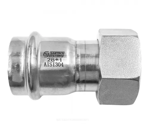 Муфта сталь нерж AISI 304 Дн 15х3/4" пресс/нак/гайка SantechSystems Муфта сталь нерж AISI 304 Дн 15х3/4" пресс/нак/гайка SantechSystems