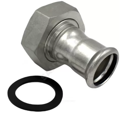 Муфта сталь нерж AISI 316L Дн 22х3/4" Ру16 пресс/нак/гайка Inoxpres RM 183022012