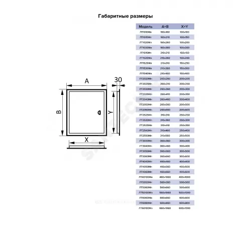 Люк-дверца с фланцем и ручкой сталь 500х1000 магнитный Evecs ЛТ50100Мп
