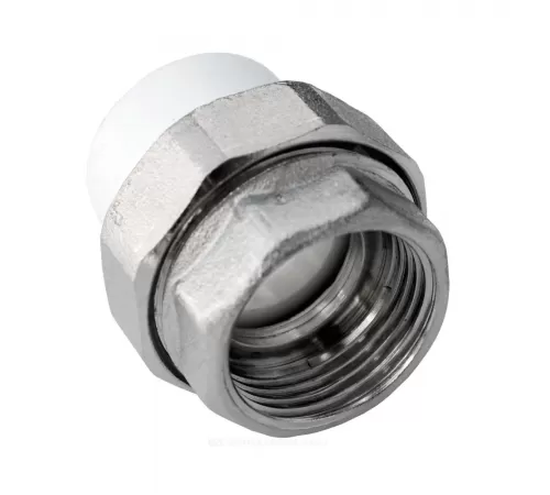 Муфта PP-R комбинированная разъемная белая Дн 20х1/2" ВР RTP (РосТурПласт) 10615 Муфта PP-R комбинированная разъемная белая Дн 20х1/2" ВР RTP (РосТурПласт) 10615