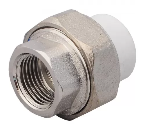 Муфта PP-R комбинированная разъемная белая Дн 20х1/2" ВР RTP (РосТурПласт) 10615 Муфта PP-R комбинированная разъемная белая Дн 20х1/2" ВР RTP (РосТурПласт) 10615