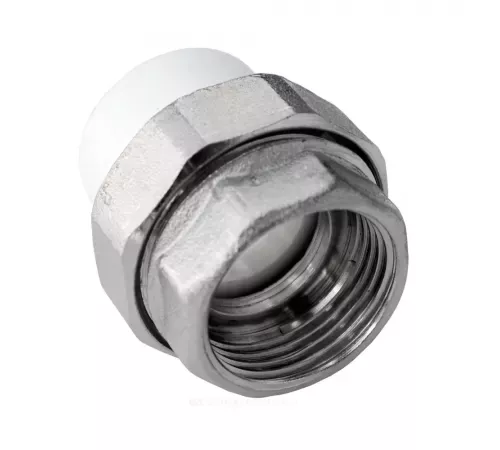 Муфта PP-R комбинированная разъемная белая Дн 20х1/2" ВР RTP (РосТурПласт) 10615 Муфта PP-R комбинированная разъемная белая Дн 20х1/2" ВР RTP (РосТурПласт) 10615