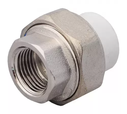 Муфта PP-R комбинированная разъемная белая Дн 20х1/2" ВР RTP (РосТурПласт) 10615 Муфта PP-R комбинированная разъемная белая Дн 20х1/2" ВР RTP (РосТурПласт) 10615
