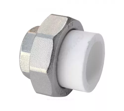 Муфта PP-R комбинированная разъемная белая Дн 20х1/2" ВР RTP (РосТурПласт) 10615 Муфта PP-R комбинированная разъемная белая Дн 20х1/2" ВР RTP (РосТурПласт) 10615