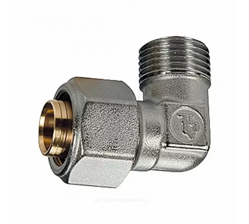 Угольник для МП/PE-X труб латунь обжим Дн 18х1/2"х90гр НР R562AM Giacomini R562MX052