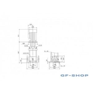 Насос вертикальный центробежный Grundfos CR 90-4 A-F-A-E-HQQE