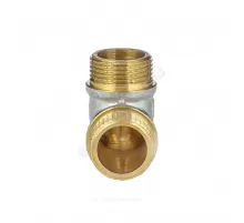 Угольник латунь никель реборда Ду 25 (1") НР/НР 9005 ГОСТ 32585-2013 Aquasfera 9005-03