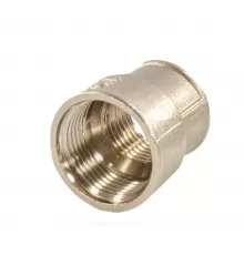 Муфта латунь никель переходная Ду 32х20 (1 1/4"х3/4") ВР/ВР VALFEX VF.240.N.114.034