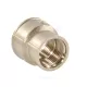 Муфта латунь никель переходная Ду 25х15 (1"х1/2") ВР/ВР VALFEX VF.240.N.100.012