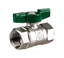 Кран шаровой латунь хром R251W Ду 15 Ру42 ВР бабочка зеленая Giacomini R251WX023