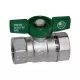 Кран шаровой латунь хром R251W Ду 15 Ру42 ВР бабочка зеленая Giacomini R251WX023
