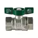 Кран шаровой латунь хром R251W Ду 15 Ру42 ВР бабочка зеленая Giacomini R251WX023