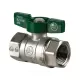 Кран шаровой латунь хром R251W Ду 15 Ру42 ВР бабочка зеленая Giacomini R251WX023