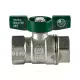 Кран шаровой латунь хром R251W Ду 10 Ру42 ВР бабочка зеленая Giacomini R251WX022