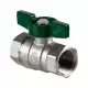 Кран шаровой латунь хром R251W Ду 10 Ру42 ВР бабочка зеленая Giacomini R251WX022
