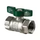 Кран шаровой латунь хром R251W Ду 10 Ру42 ВР бабочка зеленая Giacomini R251WX022