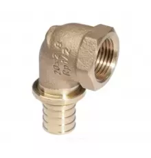 Угольник для PE-X труб аксиальный бронза Дн 20х3/4" ВР RAUTITAN RX+ Rehau 14563561001 (13660971001)