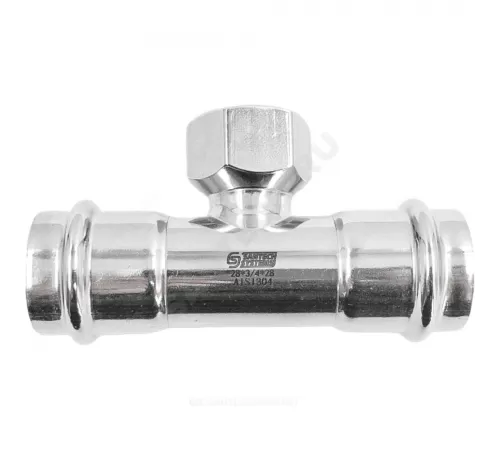 Тройник сталь нерж AISI 304 Дн 54х1/2"х54 пресс/ВР SantechSystems Тройник сталь нерж AISI 304 Дн 54х1/2"х54 пресс/ВР SantechSystems