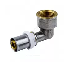Угольник МП латунь никель пресс Дн 16х3/4"х90гр ВР ГОСТ 32415-2013 8007 Aquasfera 8007-02