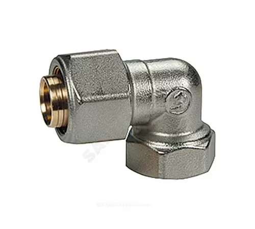 Угольник для МП/PE-X труб латунь обжим Дн 16х3/4"х90гр ВР R563AM Giacomini R563MX060