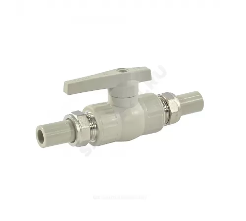 Кран шаровой PP-R полнопроходной серый Дн 32х1 1/4" VALFEX 20246032Г