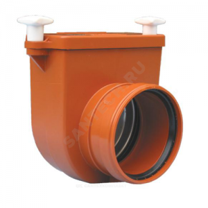 Клапан обратный канализационный коричневый Дн 110 б/нап с заслонкой из нерж стали для колодцев HL 710.0