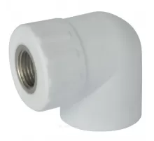 Угольник PP-R комбинированный белый Дн 20х3/4" ВР RTP (РосТурПласт) 10791