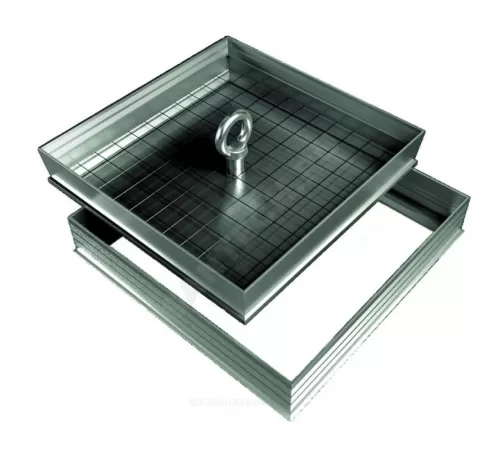 Люк под плитку напольный алюминий 300х300 Evecs FLOOR D3030