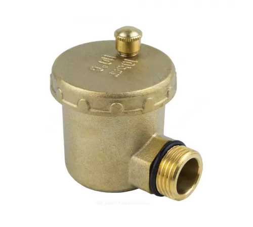 Воздухоотводчик автоматический латунь 5004 Ду 15 Ру10 G1/2" НР угловой Aquasfera 5004-01 .