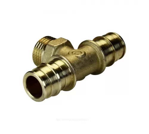 Тройник для PE-X труб радиальный латунь Дн 20х3/4"х20 НР GX153 Giacomini GX153Y044