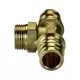 Тройник для PE-X труб радиальный латунь Дн 20х3/4"х20 НР GX153 Giacomini GX153Y044