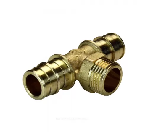 Тройник для PE-X труб радиальный латунь Дн 20х3/4"х20 НР GX153 Giacomini GX153Y044