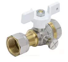 Кран для манометра 3-ходовой латунь 1124 Standard Ду 15 Ру40 ВР/нак. гайка G1/2"-G1/4" Aquasfera 1124-01