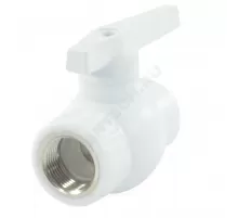 Кран шаровой PP-R комбинированный белый Дн 20х1/2" Ру25 ВР VALFEX 10142012