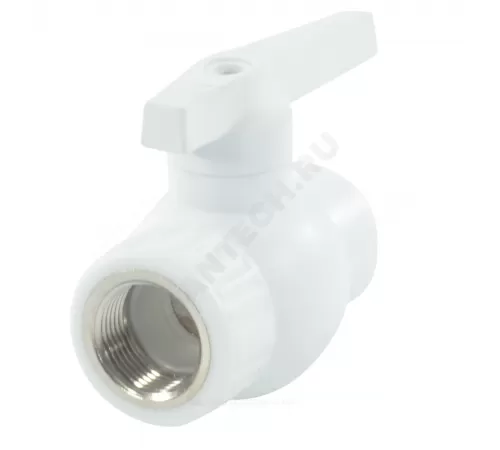 Кран шаровой PP-R комбинированный белый Дн 20х1/2" Ру25 ВР VALFEX 10142012