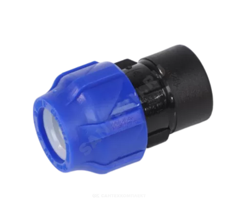 Муфта компрессионная ПЭ Дн 20х3/4" ВР Ру16 VALFEX 121001220034