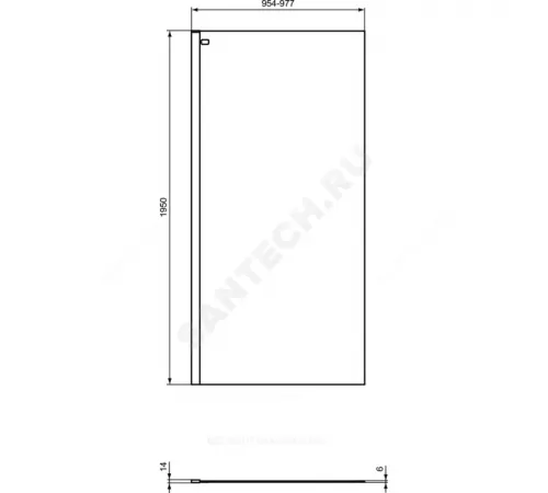 Стенка душевая CONNECT 2 1000х1950мм Ideal Standard K9378V3 Стенка душевая CONNECT 2 1000х1950мм Ideal Standard K9378V3